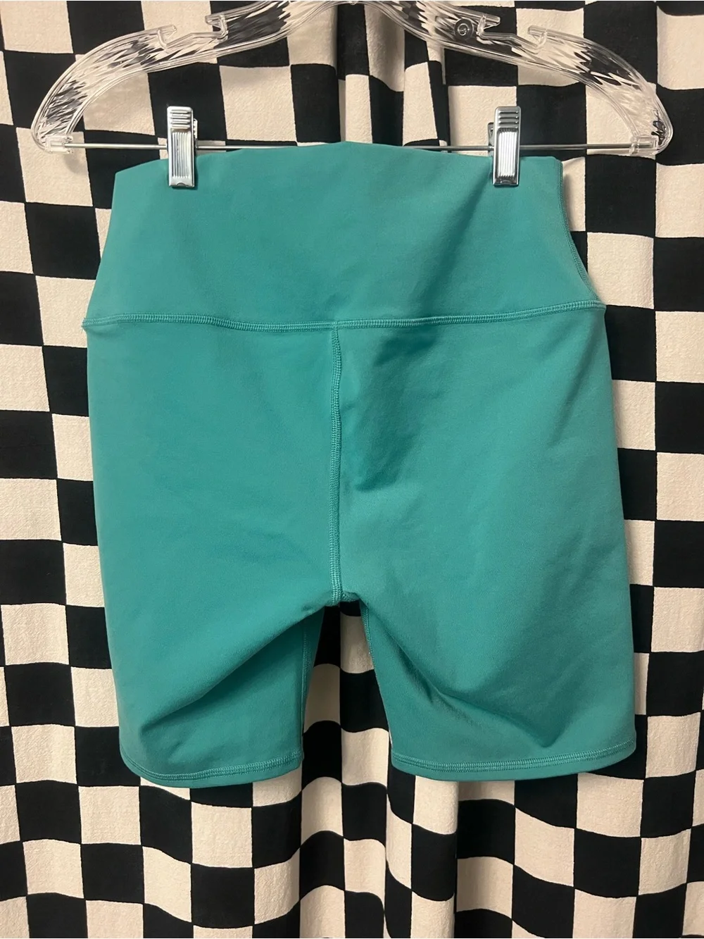 ALO Yoga Teal High-Rise Bike Shorts